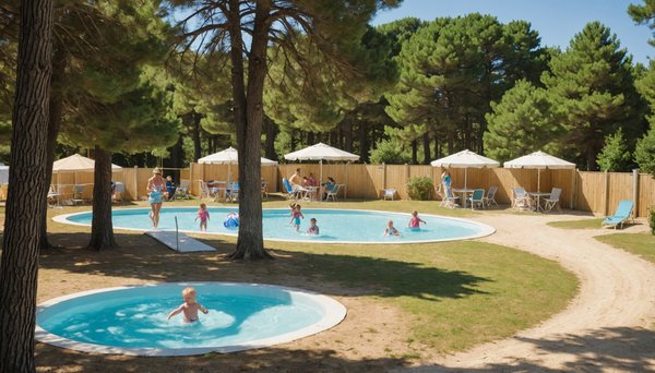 Quels sont les équipements et services adaptés aux bébés dans un camping familial en Charente à La Flotte en Ré ?