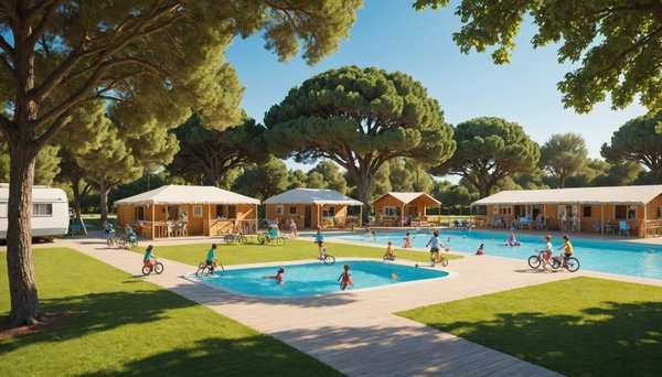 Quels sont les hébergements adaptés aux familles nombreuses dans un camping familial à Argeles-sur-mer ?
